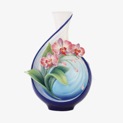 幸福满人间蝴蝶兰瓷瓶欣赏法蓝瓷最新作品探索背后的设计故事单个素材