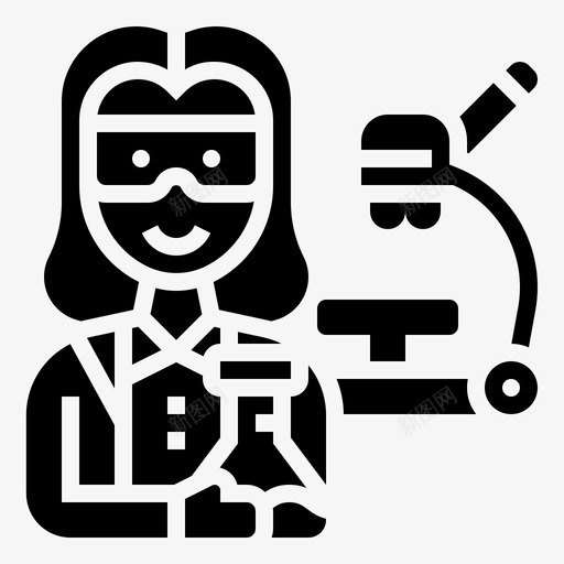 科学家实验实验室svg_新图网 https://ixintu.com 科学家 实验 实验室 显微镜 研究员 女性 职业 雕文