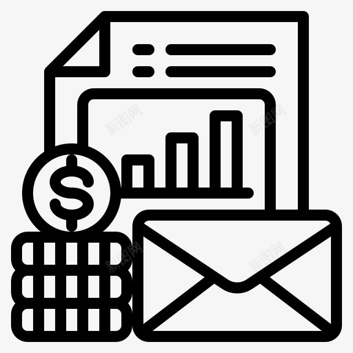 货币文件财务svg_新图网 https://ixintu.com 货币 文件 财务 邮件