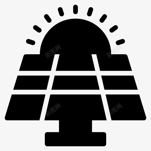 太阳能电池板生态能源svg_新图网 https://ixintu.com 太阳能 电池板 生态 能源 电力 节约
