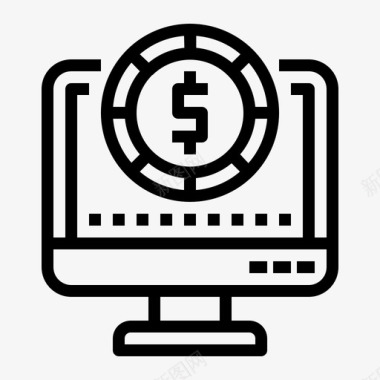 网上货币银行无现金图标