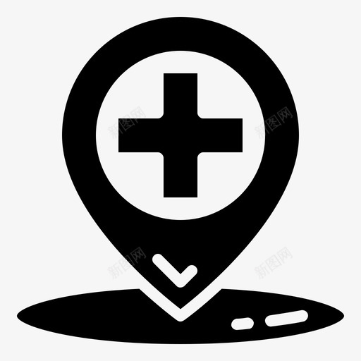 医院位置地图医学svg_新图网 https://ixintu.com 医院 位置 医学 地图 图示