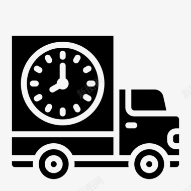 卡车24小时送货图标