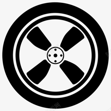 车轮公路圆形图标