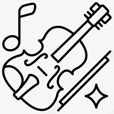 小提琴大提琴乐器图标