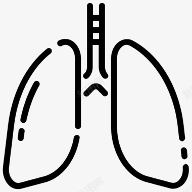 肺解剖学医学图标