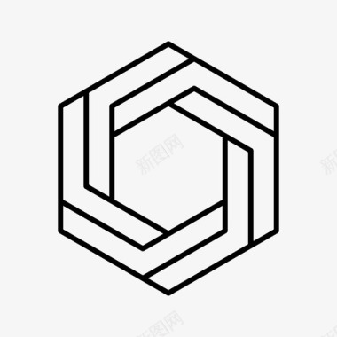 不可能的六边形埃舍尔不可能的物体图标