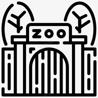 动物园动物旅游图标