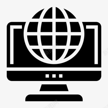 网上购物电子商务世界图标