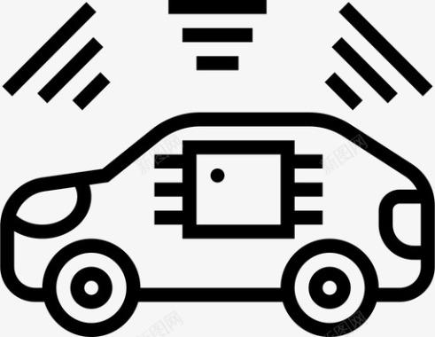 自动驾驶汽车控制单片机图标