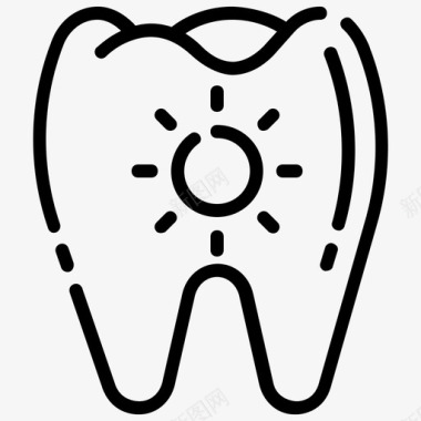 牙热痛牙科口腔科图标