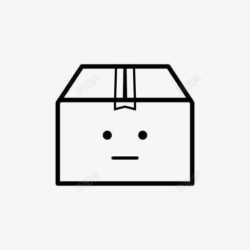 包装盒子快递svg_新图网 https://ixintu.com 快递 包装 包装盒 盒子 表情 符号 帖子 笑脸 一套 带有 情感