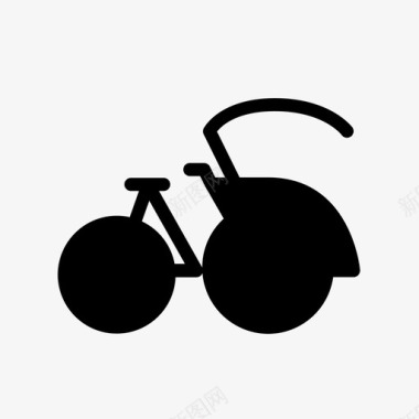 三轮车自行车传统图标