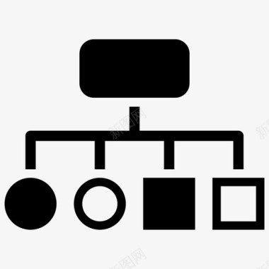 层次结构网络办公室图标