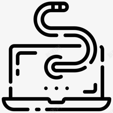 蠕虫病毒计算机黑客图标