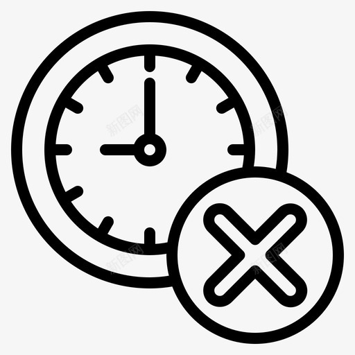 时间时钟关门svg_新图网 https://ixintu.com 时间 时钟 关门 计时器 手表