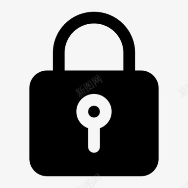 挂锁隐私安全签出图标