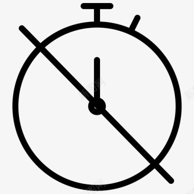 没有秒表没有时间没有计时器图标