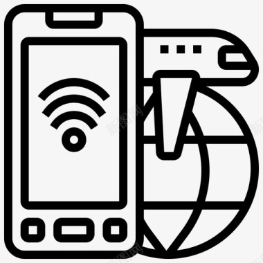 wifi接入通信互联网图标