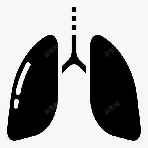 肺解剖学医学svg_新图网 https://ixintu.com 医学 解剖学 器官 符号