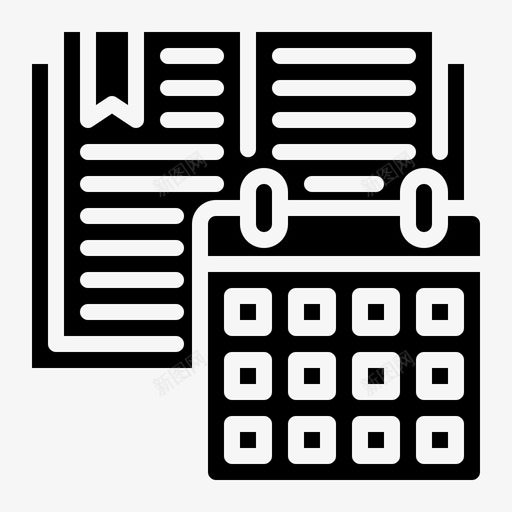 日历书本日期svg_新图网 https://ixintu.com 日期 日历 书本 日程表