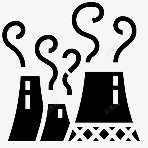 污染碳烟囱svg_新图网 https://ixintu.com 烟囱 污染 排放 空气污染 雕文