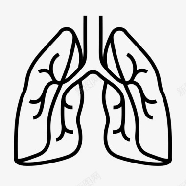 肺脏学解剖学肺图标