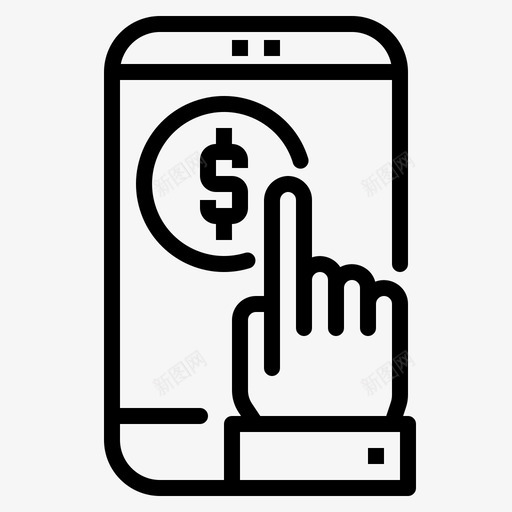 手机金融手svg_新图网 https://ixintu.com 手机 支付 金融 手钱 支付方 方式