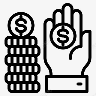 货币金融手图标