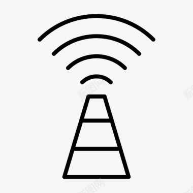 塔台信号连接互联网图标