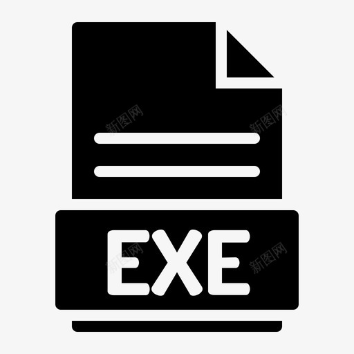 exe转换文档svg_新图网 https://ixintu.com 文件 扩展名 转换 文档 类型 格式 实体 实体图 图标