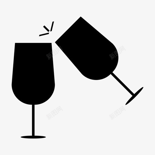 新年庆祝香槟svg_新图网 https://ixintu.com 新年 庆祝 香槟 干杯 酒杯 派对