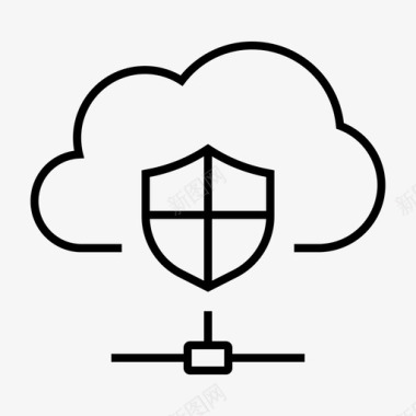 云安全网络服务器图标