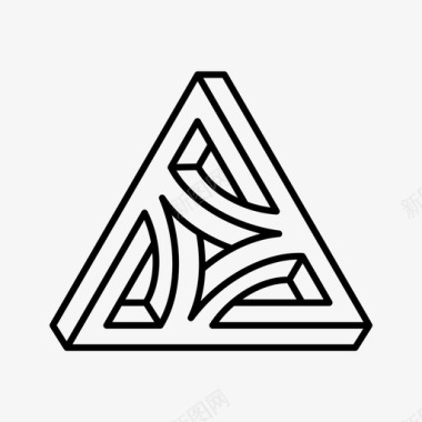 不可能的三角形埃舍尔不可能的物体图标