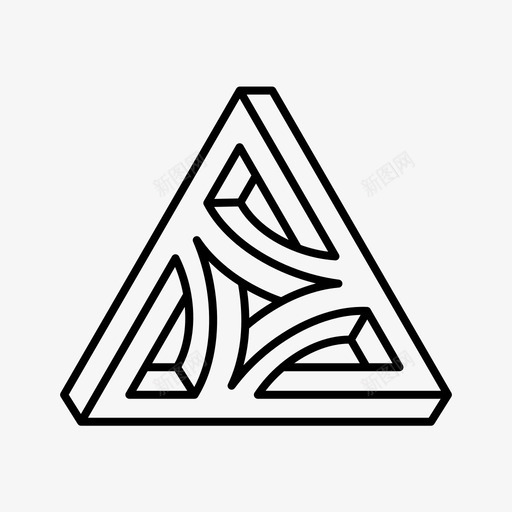 不可能的三角形埃舍尔不可能的物体svg_新图网 https://ixintu.com 不可能 三角形 埃舍尔 物体 三角架 彭罗斯 罗斯 形状