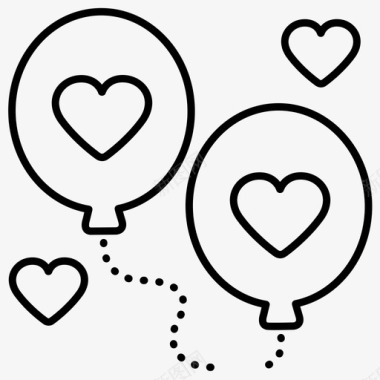气球装饰爱情图标