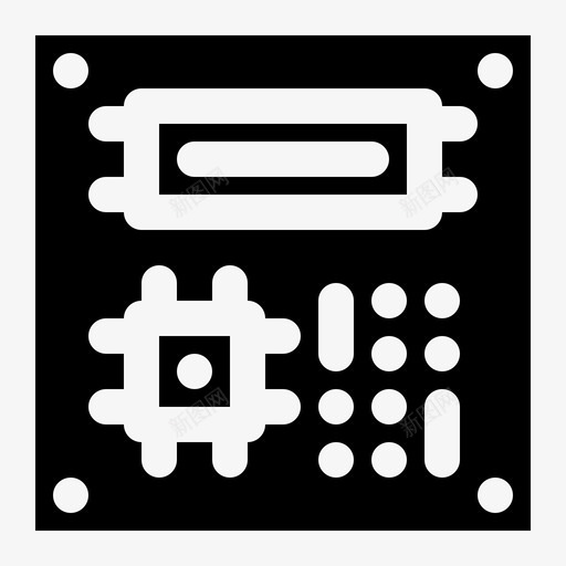 主板电路板电子svg_新图网 https://ixintu.com 主板 电路板 电子 硬件 微型计算机 第三 字形
