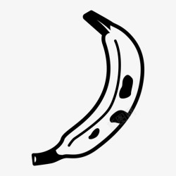 斑点香蕉熟香蕉水果腐烂高清图片