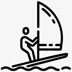 矢量帆板运动帆板运动健身运动高清图片
