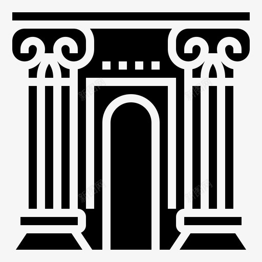 柱建筑遗产svg_新图网 https://ixintu.com 建筑 遗产 罗马 博物馆 元素 雕文