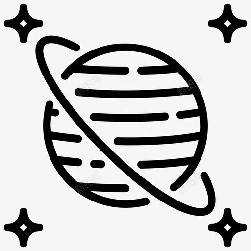 天王星行星太空svg_新图网 https://ixintu.com 天王星 行星 太空