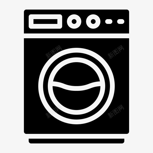 洗衣清洁机器人svg_新图网 https://ixintu.com 洗衣 清洁 洗衣机 机器人 技术 电子