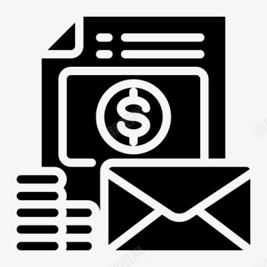 电子邮件信封财务图标