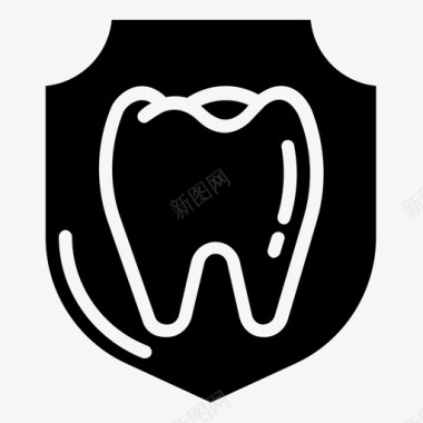 牙齿保护牙科口腔医学图标
