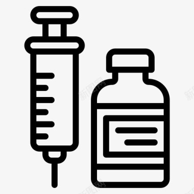 注射器药物健康图标