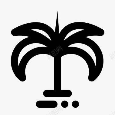 椰子树棕榈树夏天图标