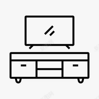电视单元橱柜家具图标
