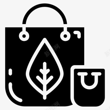 生态袋购物生态雕文图标