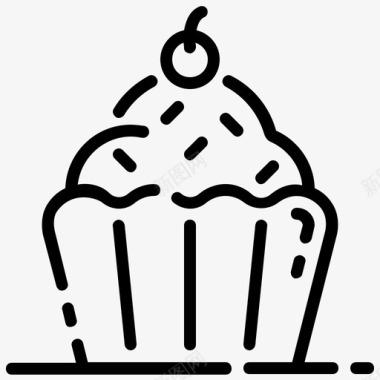 纸杯蛋糕食品甜食图标