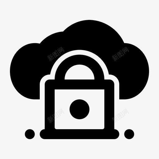 云安全云计算云数据保护svg_新图网 https://ixintu.com 安全 云计算 数据 保护 服务 网络营销 符号